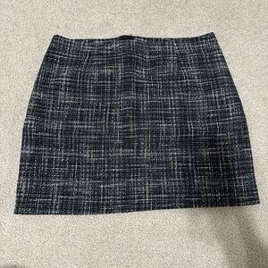 H&M Black and White Tweed Pencil Skirt
